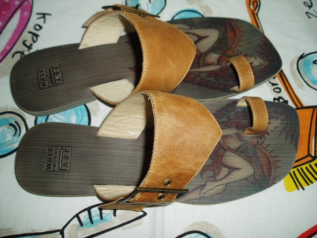 Luxe leren slippers Walk In The Park, Slippers, Bruin, Verzenden, Nieuw