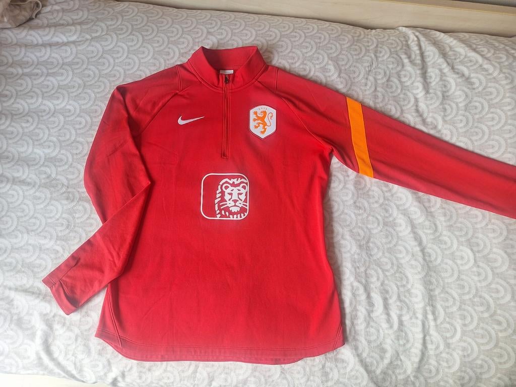 Nike Dri-Fit trainings sweater 1/4 zip dames in oranje, Ophalen of Verzenden, Zo goed als nieuw