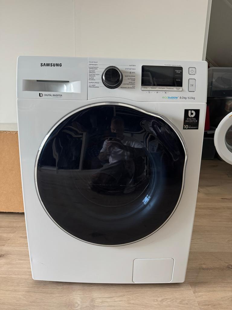 Samsung Ecobubble was-droogcombinatie - Defect, Witgoed en Apparatuur, Wasmachines, Ophalen, 1200 tot 1600 toeren, 8 tot 10 kg