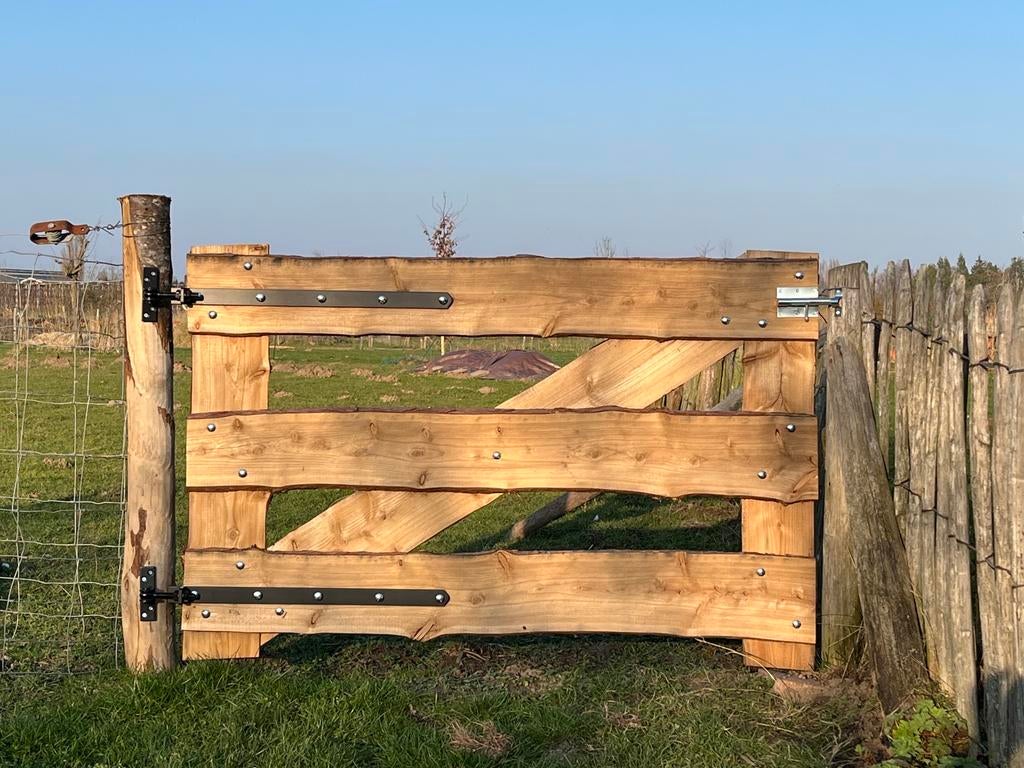 Douglas landhek / weidepoort - robuust en handgemaakt, Ophalen, Nieuw, Hout, Tuinhek