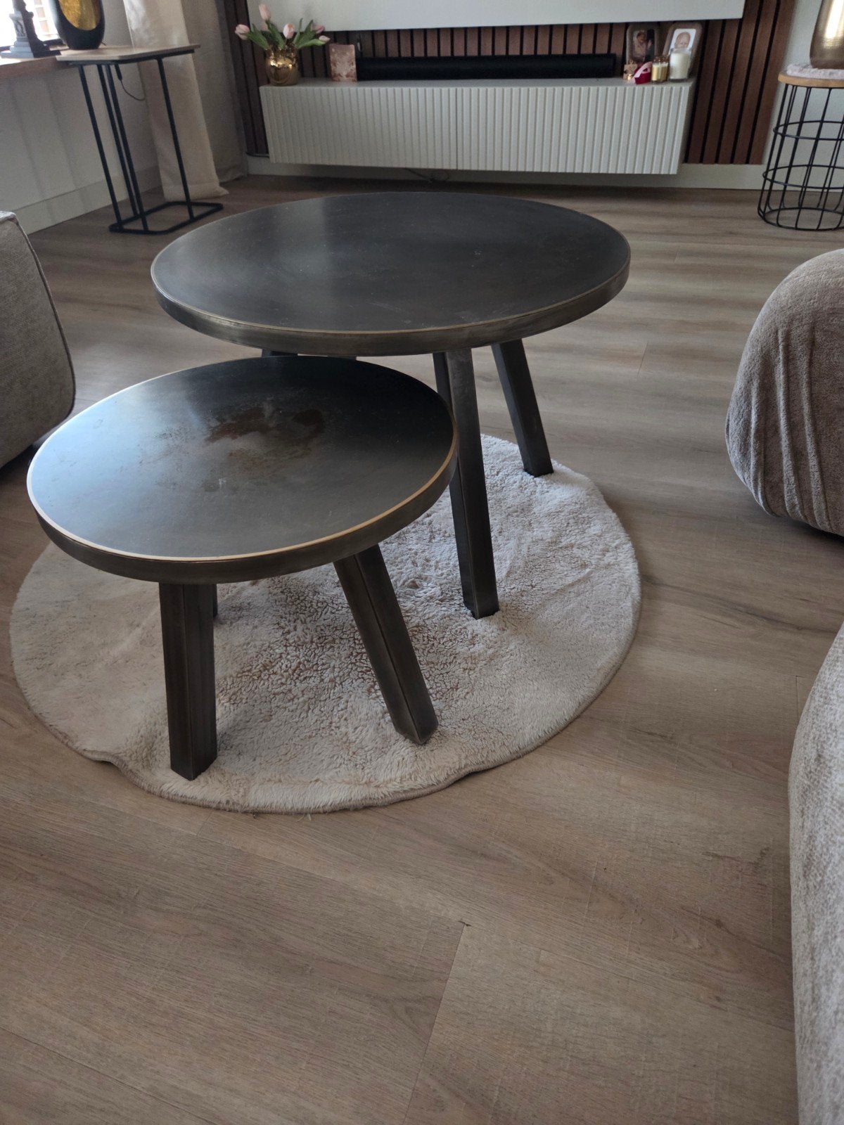 2 leuke salon tafels, Ophalen, Rond, 50 tot 100 cm, 50 tot 100 cm