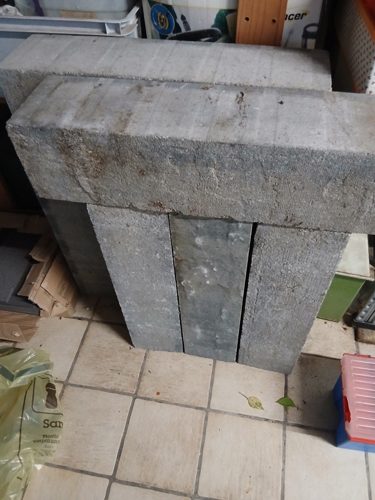 betonranden15x15x600 grijs, Ophalen, Beton, Minder dan 100 cm, Minder dan 25 cm