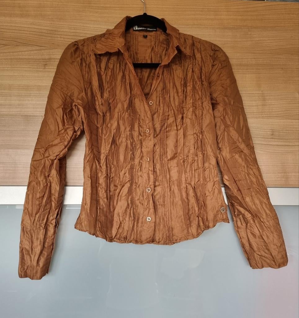 Wonder women blouse maat S, Maat 38/40 (M), Bruin, Ophalen of Verzenden, Zo goed als nieuw