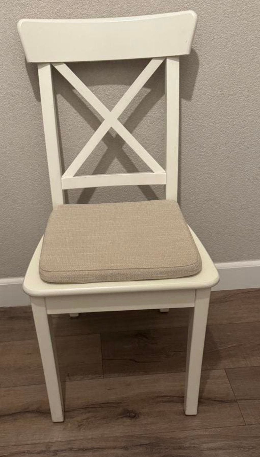 Eetkamerstoelen wit ikea 4st, Ophalen, Zo goed als nieuw, Wit, Vier