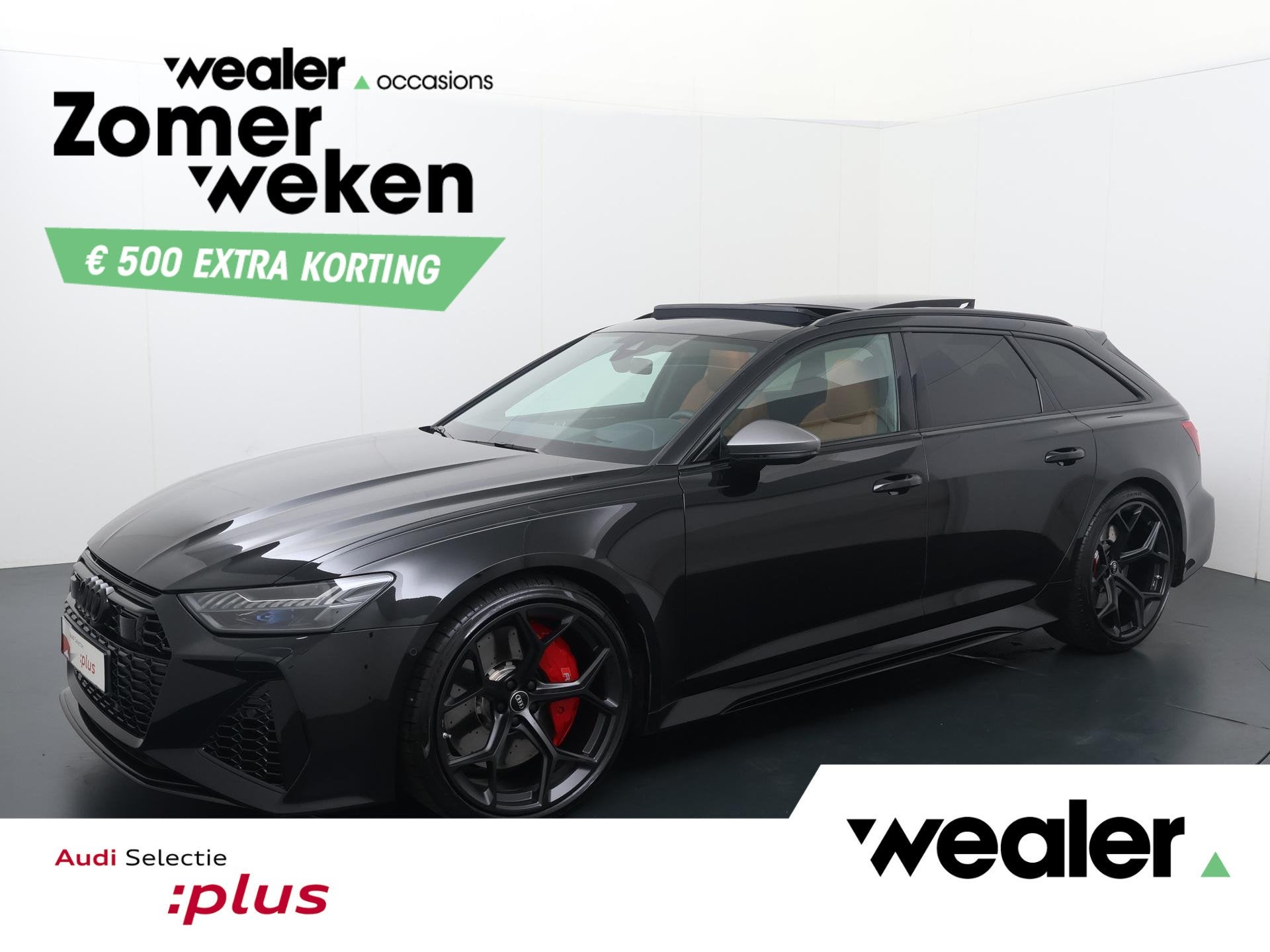 Audi RS 6 Avant 4.0 TFSI Quattro performance | 630 PK | Trek, Auto's, Audi, Gebruikt, Met garantie (alle), 2065 kg, Leder