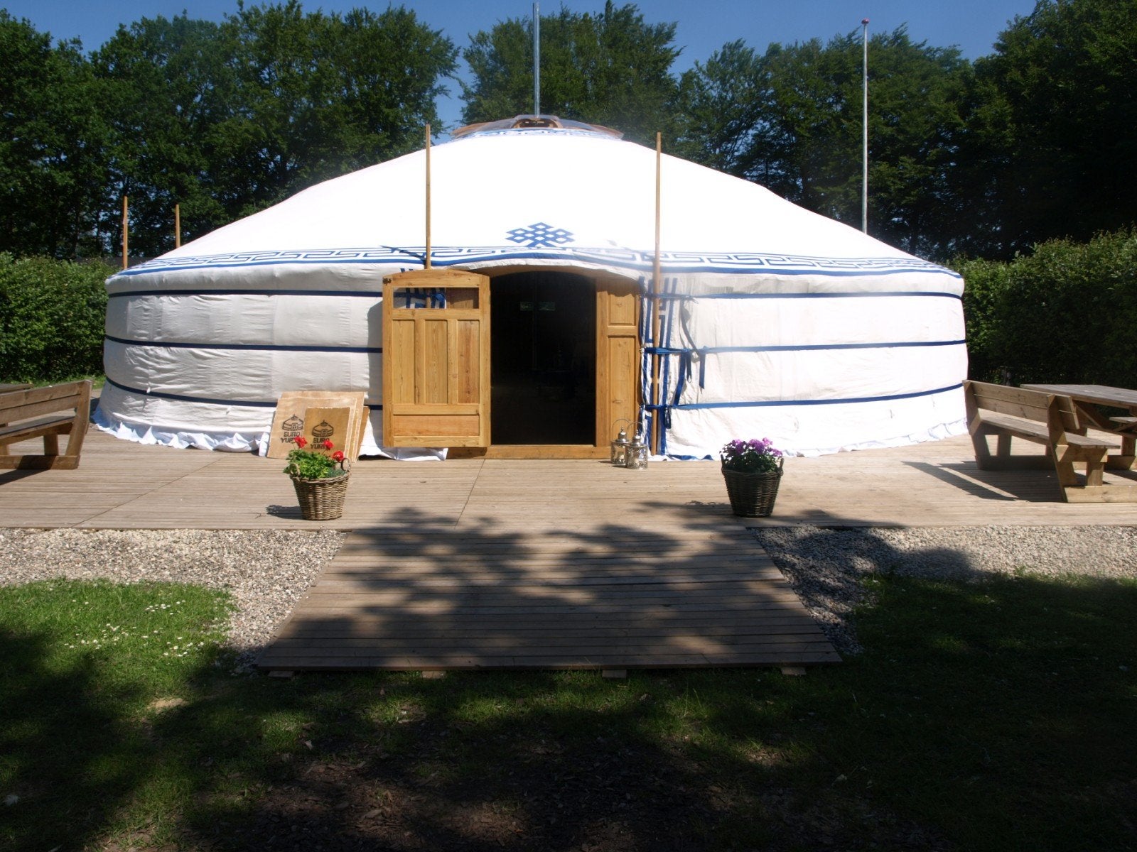 Mega grote yurt 150 m2 als feestzaal/groepsacc./concertzaal, Ophalen, Gebruikt