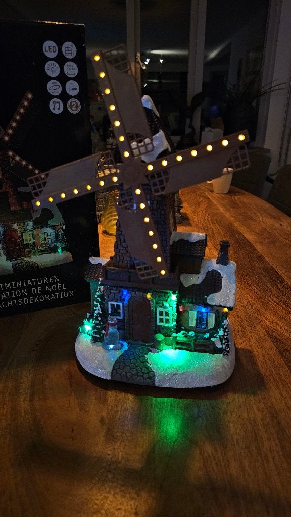 Kersthuis Intratuin! Molen 20,5 CM! NIEUW!, Ophalen of Verzenden, Nieuw