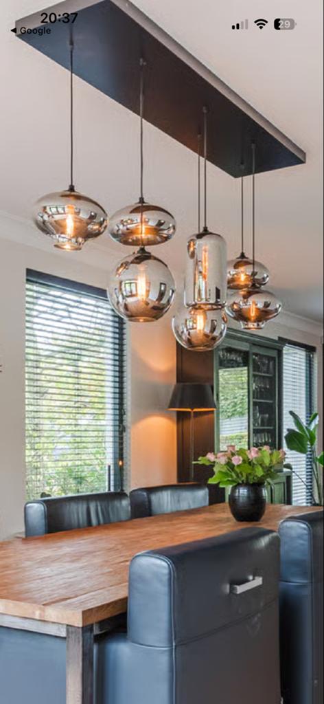 BY EVE Hanglamp 7 lampen bulb - Modern design, Huis en Inrichting, Lampen | Hanglampen, Ophalen of Verzenden, Zo goed als nieuw
