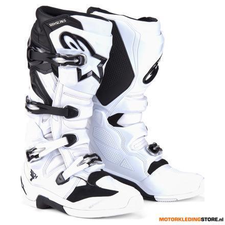 Alpinestars Tech 7 Motorlaarzen, Wit-Zwart, Motoren, Kleding | Motorkleding, Ophalen of Verzenden, Nieuw met kaartje