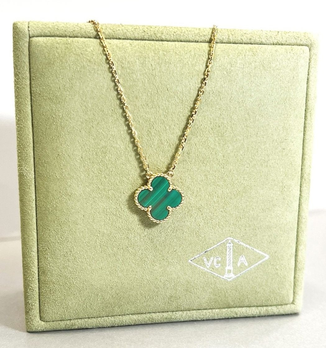 Van cleef ketting, Met hanger, Nieuw, Ophalen of Verzenden, Groen