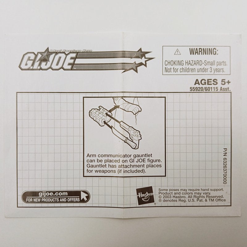 GI Joe vs Cobra Hasbro 2003 Product Sheets, Ophalen of Verzenden, Zo goed als nieuw