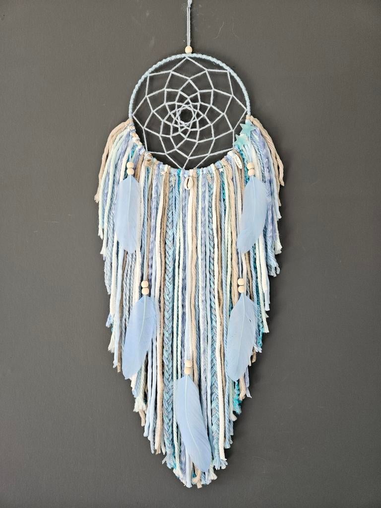 Dromenvanger wandkleed schelpen bohemian strand blauw, Ophalen of Verzenden, Nieuw