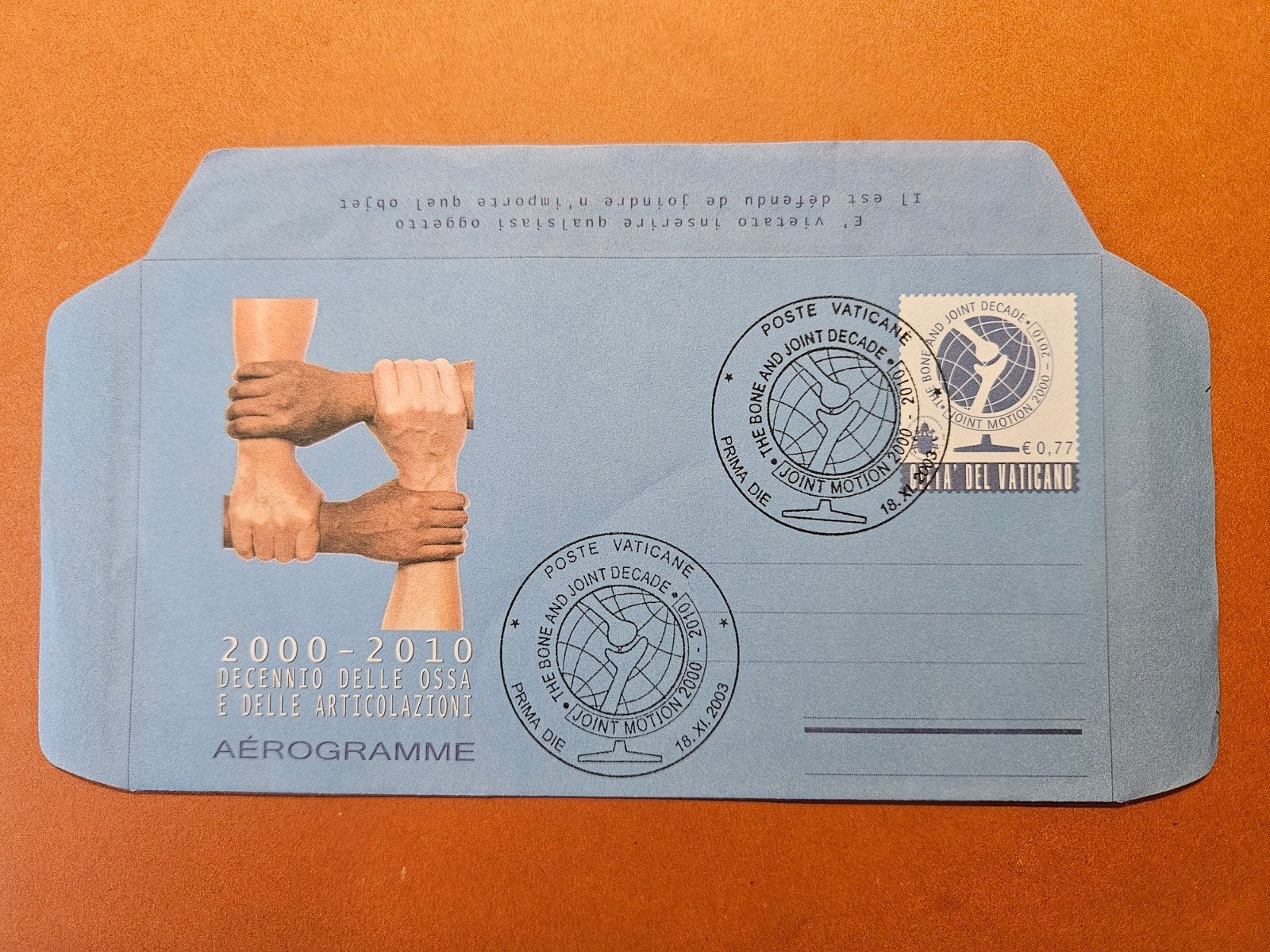 38) Aerogramme Vaticaanstad 2003, Ophalen of Verzenden, Envelop