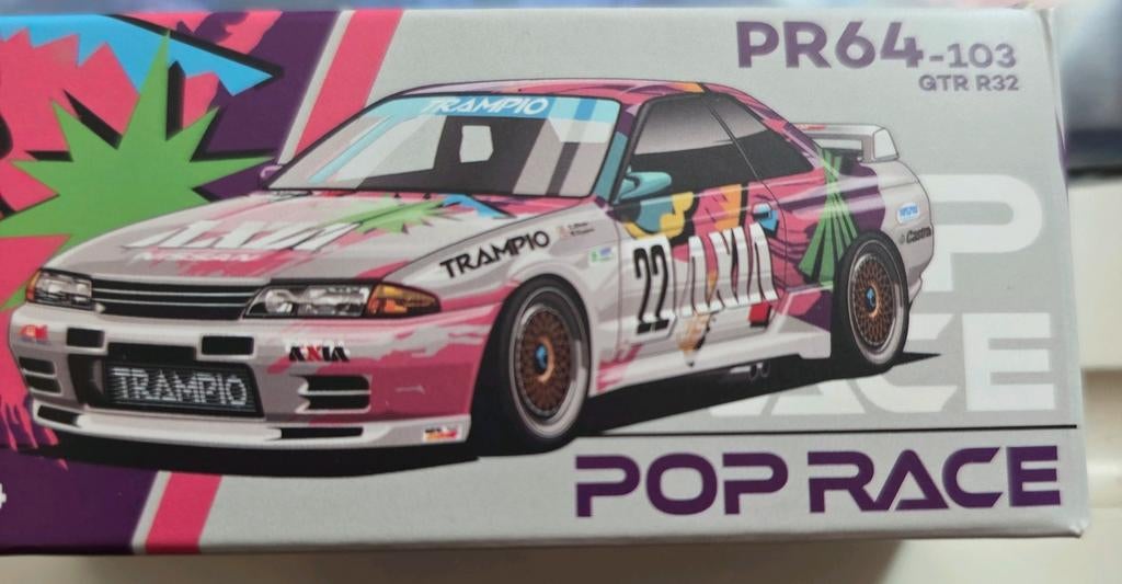 Pop Race PR64-103 GTR R32 modelauto, Ophalen of Verzenden, Poprace64, Onbekend, Onbekend