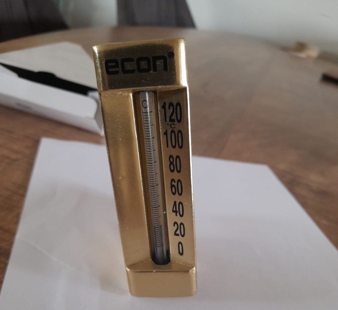 Econ V-Thermometer 0-120C, 90 Hoek, 1/2"BSP, Overige typen, Nieuw, Metaal, Ophalen of Verzenden