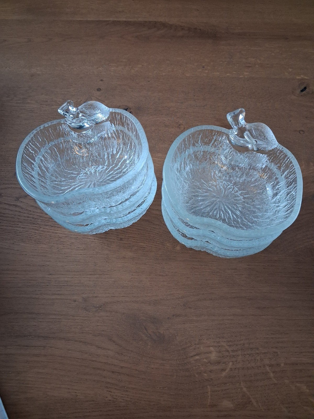 Vintage persglazen dessert schaaltjes appel model jaren '70, Verzamelen, Ophalen of Verzenden