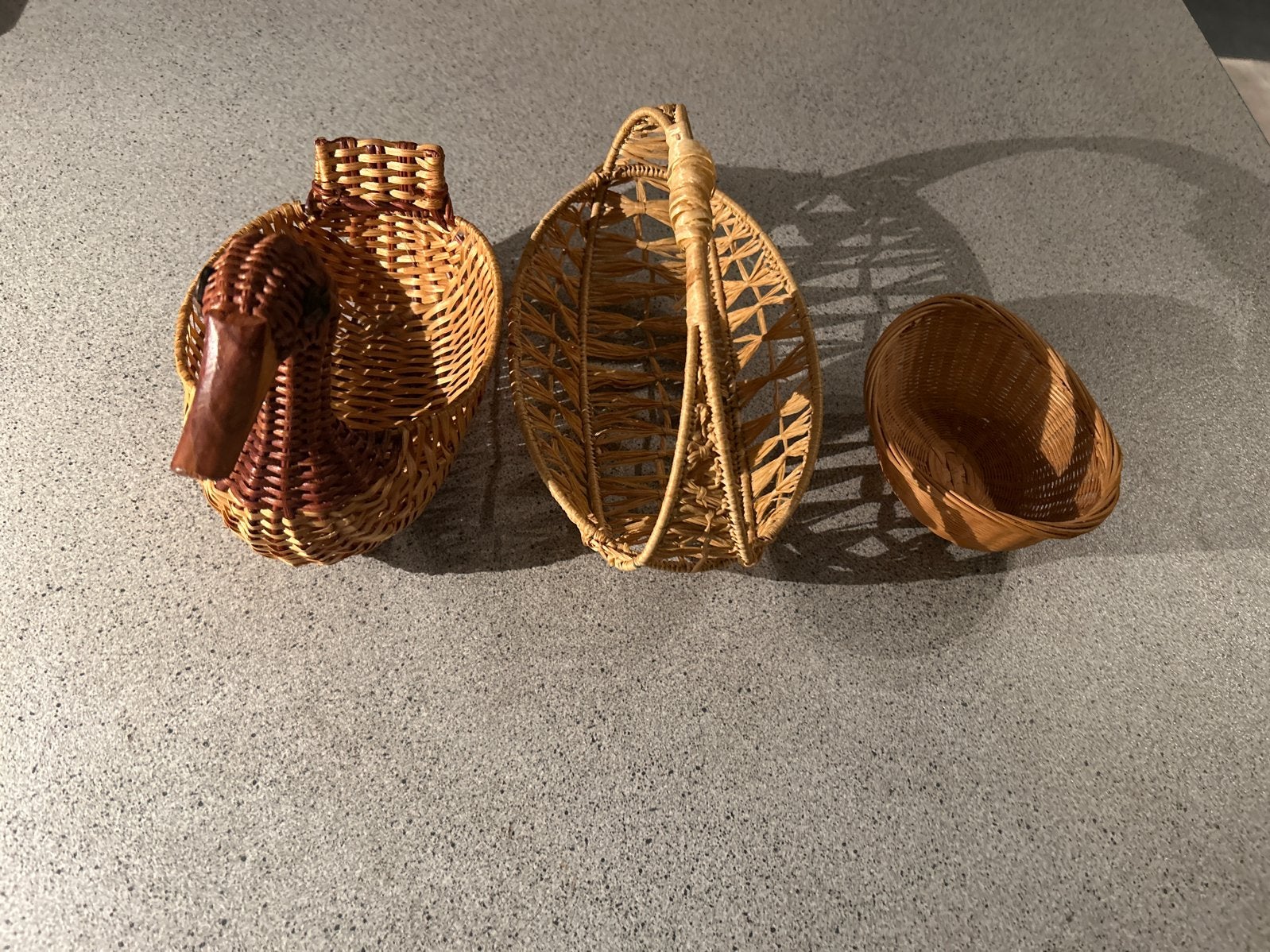 Set van 3 rieten manden - decoratief en praktisch, Ophalen of Verzenden