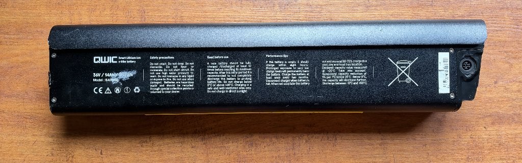 Qwic Smart Accu / 504 wh., Qwic, Gebruikt, Dinosebikes@gmail.com, .
