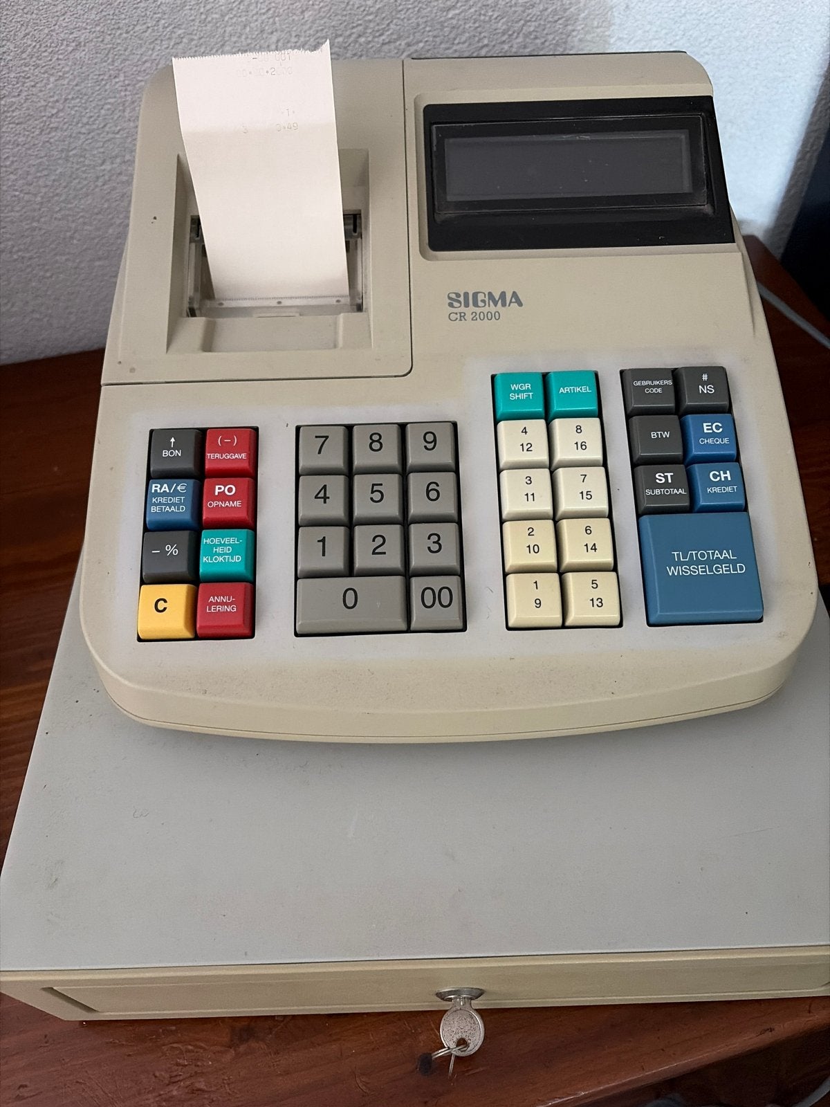 Sigma CR 2000 Kassa met 7 kassarollen, Ophalen of Verzenden