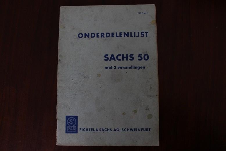 Sachs 50 met 2 versnellingen onderdelen boekje, Ophalen of Verzenden, Gebruikt