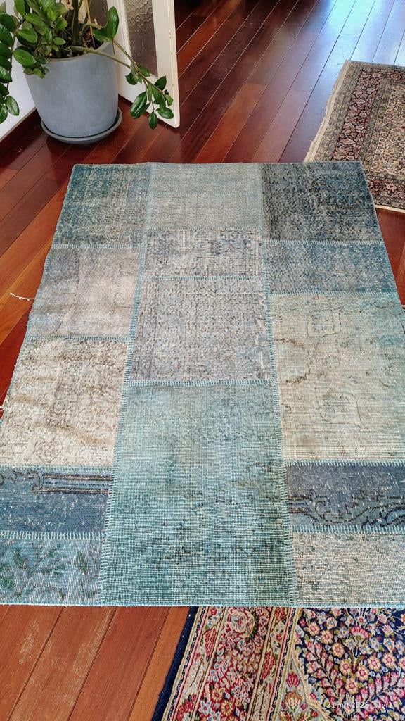 Ikea Silkeborg tapijt, Huis en Inrichting, Ophalen, Gebruikt, Blauw, 200 cm of meer