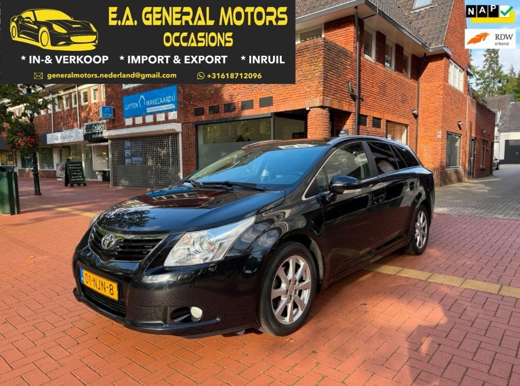 Toyota Avensis 2.0 Vvt-i Wagon 2010 | NEW APK + SERVICE, Auto's, Zwart, 4 cilinders, Zwart, 152 pk