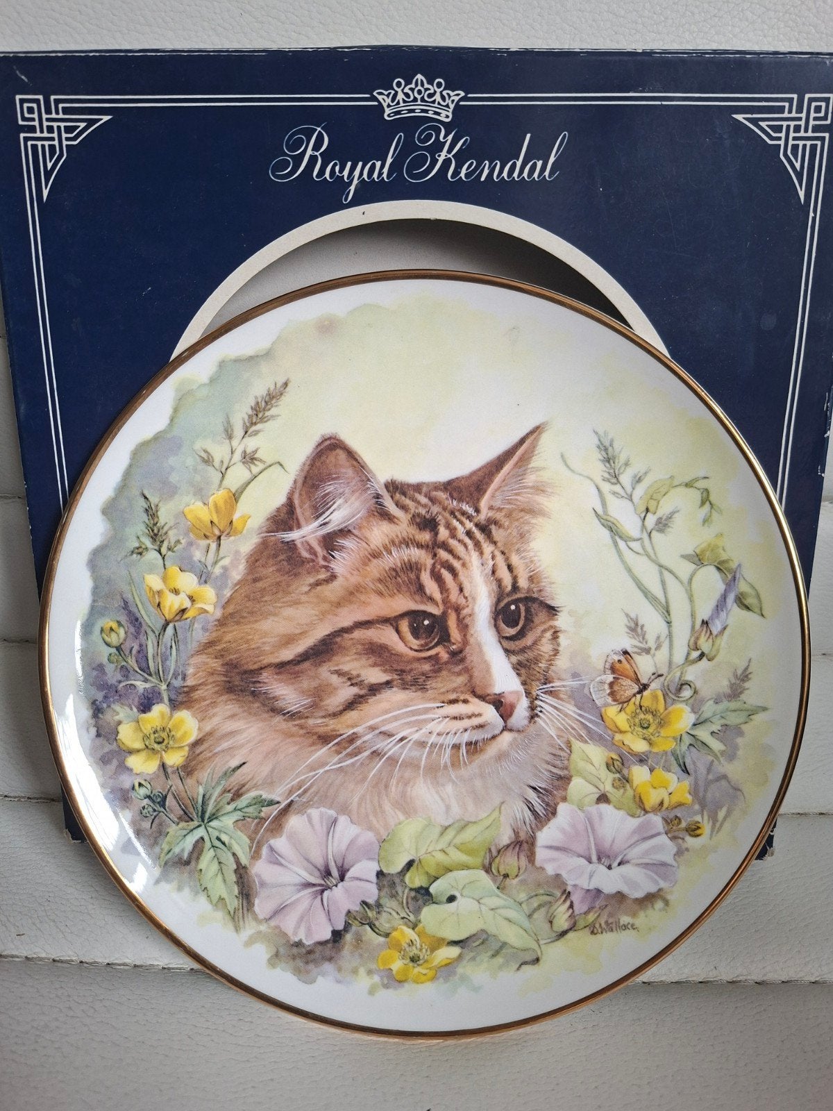 Vintage Brocante Royal Kendall bord poes kat, Ophalen of Verzenden