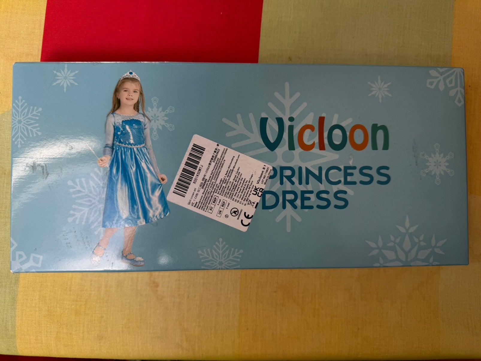 Vicloon Prinsessenjurk Frozen - Nieuw in doos - maat 120, Ophalen of Verzenden, Nieuw, 110 t/m 116, Meisje