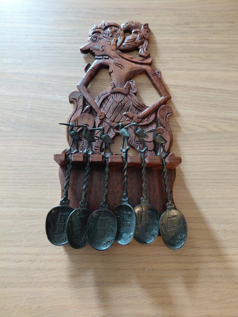 houten wayang lepelrek, Ophalen of Verzenden