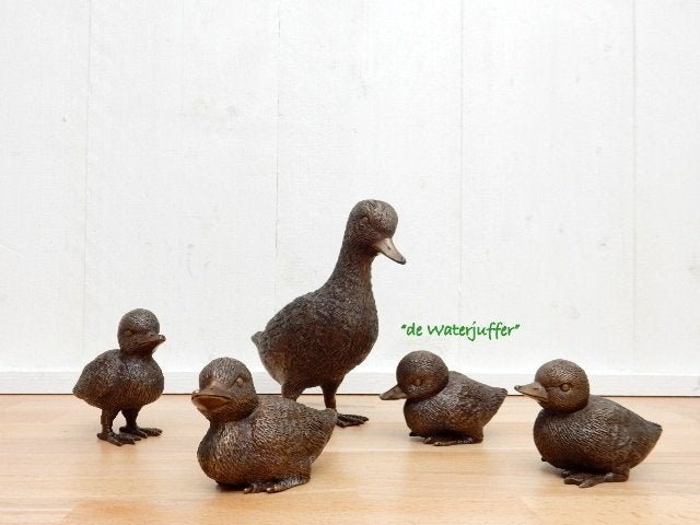 198* Bronzen set eenden (Boven €75 geen verzendkosten), Tuin en Terras, Ophalen of Verzenden, Nieuw, Overige materialen