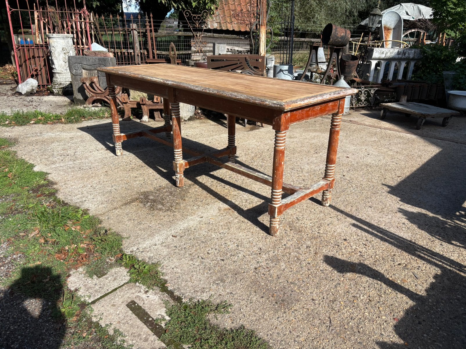 Antieke eettafel of grote oude eettafel of oude werktafel, Ophalen of Verzenden