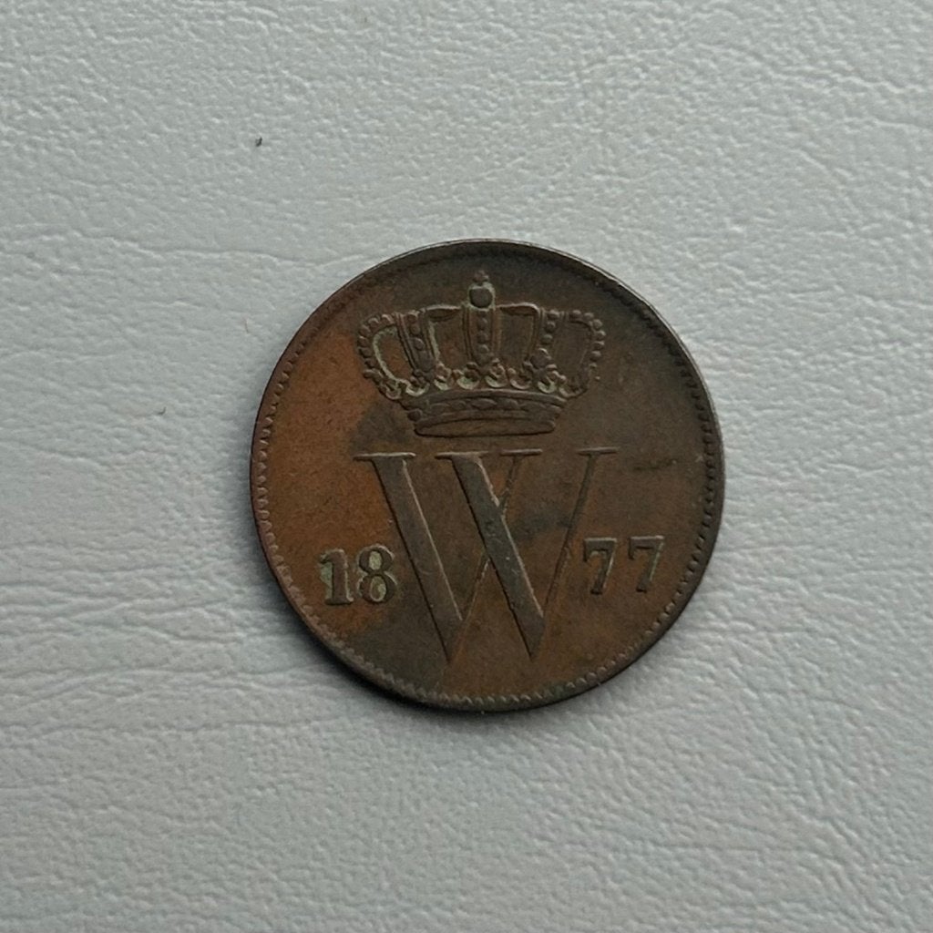 1 cent 1877, Ophalen, Koning Willem III, 1 cent
