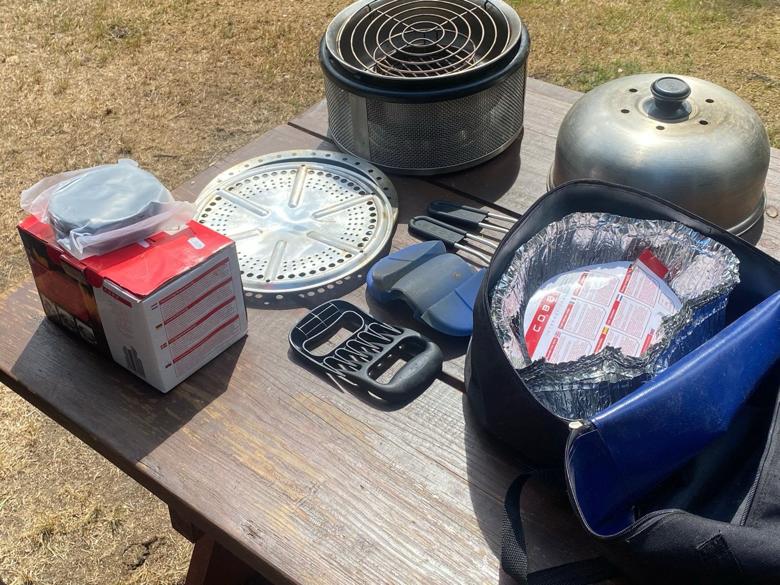 Cobb compleet: Draagbare BBQ met accessoires en tas, Ophalen of Verzenden, Gebruikt