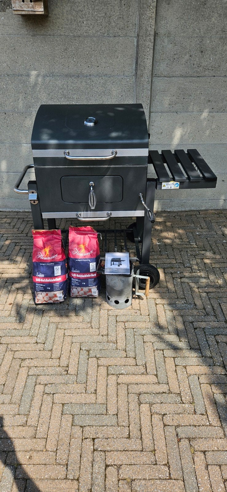 Houtskool BBQ met briketten, aanmaakblokjes en starter, Ophalen, Gebruikt, Tepro/Lidl