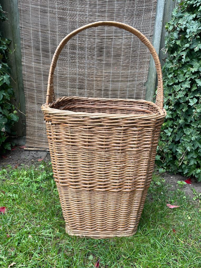 Grote rotan/rieten mand 45 x 50, Ophalen, Gebruikt, Mand, Vierkant