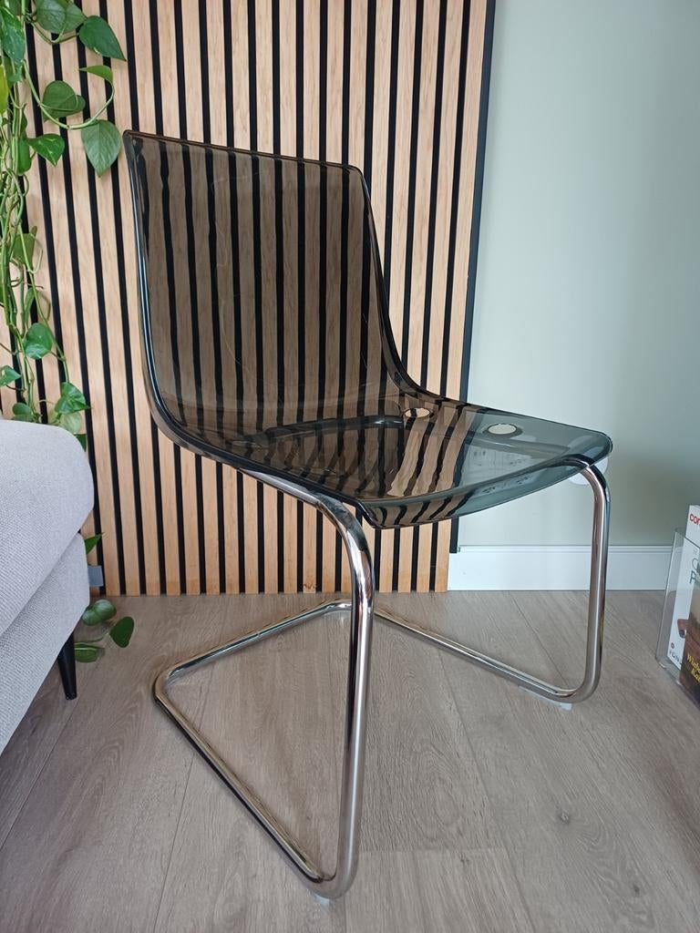 2 ikea tobias eetkamer stoelen met slede onderstel, Ophalen, Gebruikt, Twee, Bruin