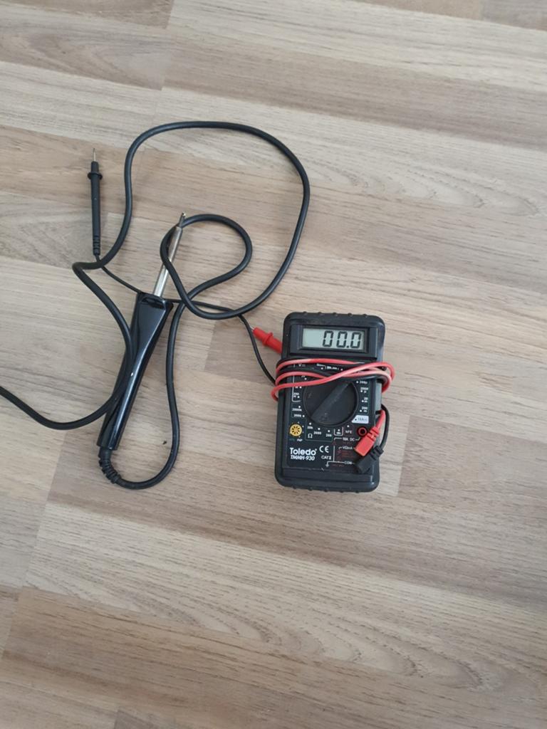 Multimeter en soldeerbout, Ophalen of Verzenden, Gebruikt
