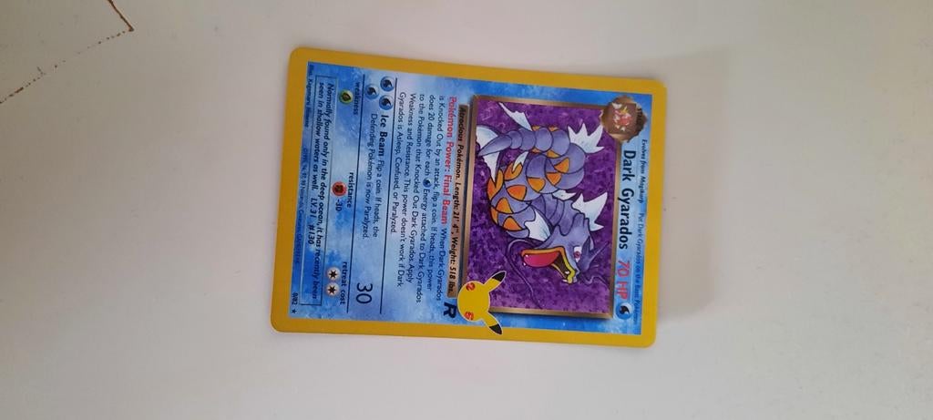 Dark Gyarados Pokémon kaart, Hobby en Vrije tijd, Verzamelkaartspellen | Pokémon, Ophalen of Verzenden, Gebruikt, Losse kaart