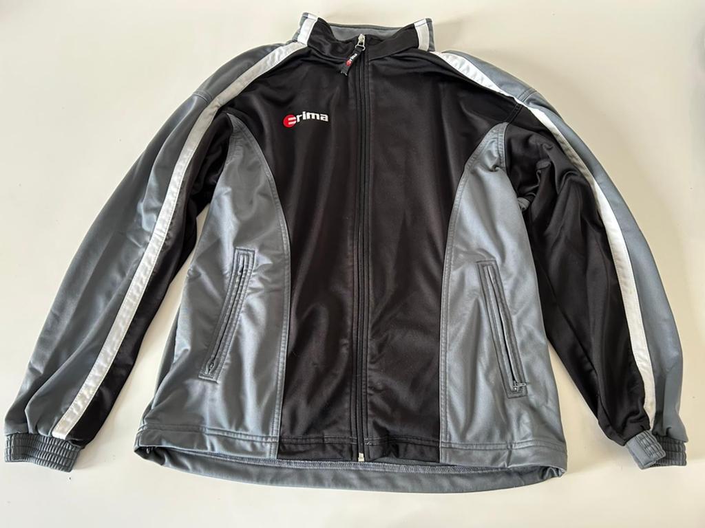 Erima trainingsjack - Zwart/Grijs - Maat M, Erima, Maat 48/50 (M), Zwart, Ophalen of Verzenden
