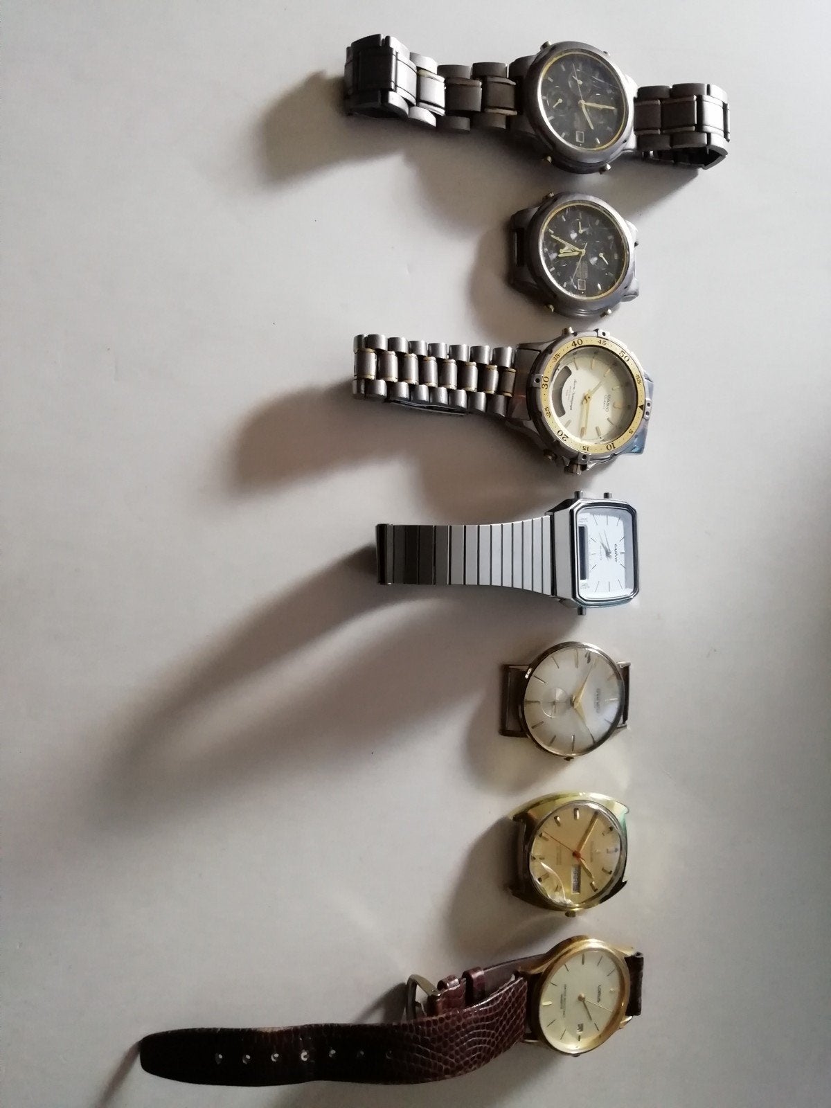 Unieke collectie van 7 vintage heren polshorloges, Sieraden, Tassen en Uiterlijk, Horloges | Heren, Ophalen of Verzenden