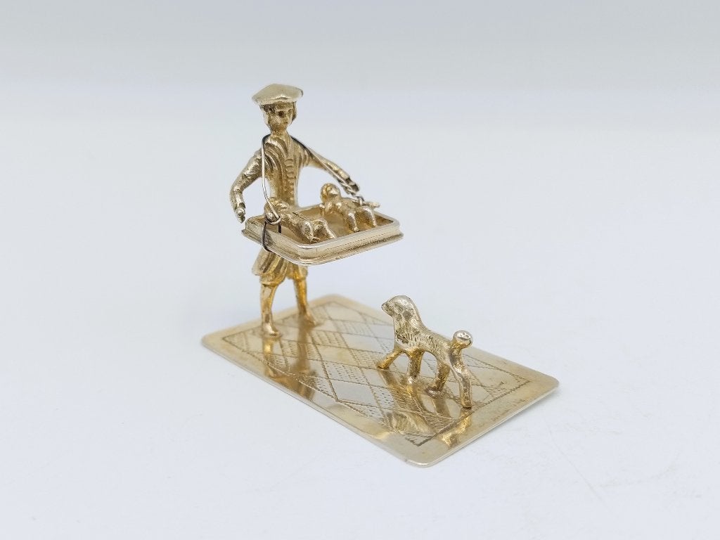 Zilveren miniatuur popverkoper A.F. Westerwaal A'dam ca.1910