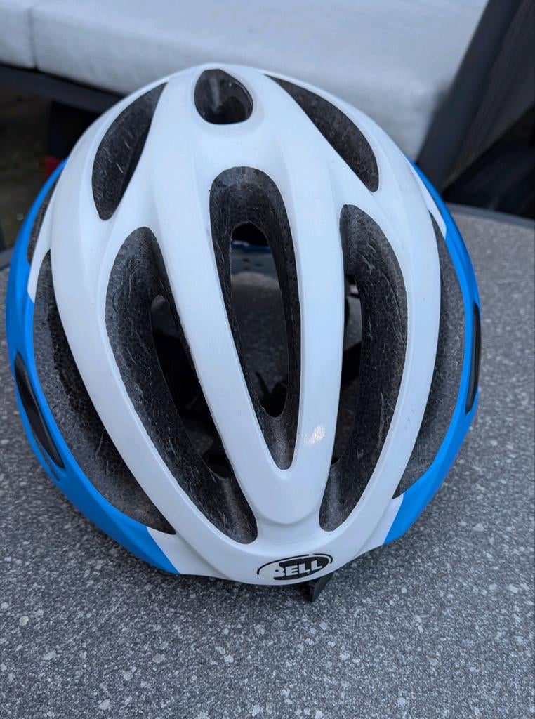 Bell Fietshelm - Wit/Blauw, Fietsen en Brommers, Fietsaccessoires | Fietshelmen, Zo goed als nieuw, Heer of Dame, Overige maten