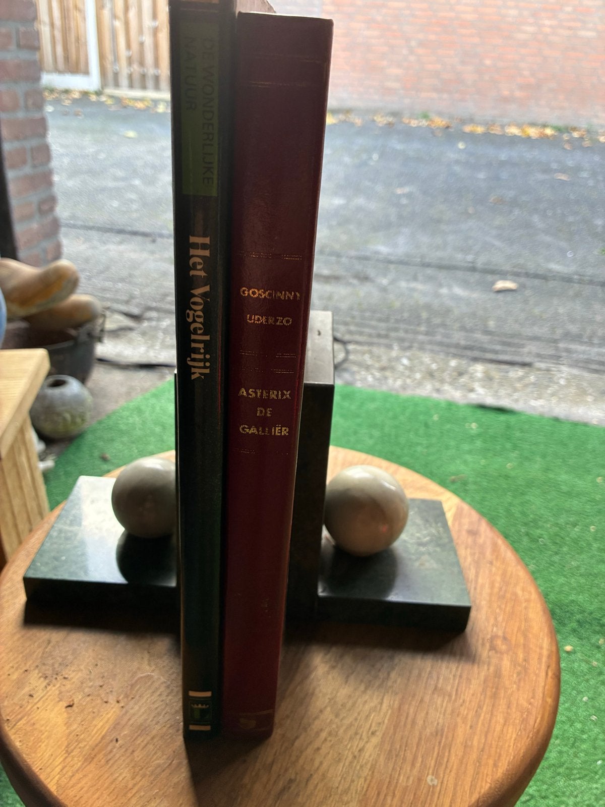Boekensteunen met twee boeken: Het Vogelrijk & Asterix, Ophalen, Gelezen