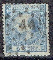 Nederland 1867 nr. 7 Kon. Willem lll Puntst 44 s-Gravenhage, Verzenden, Gestempeld, Koningshuis