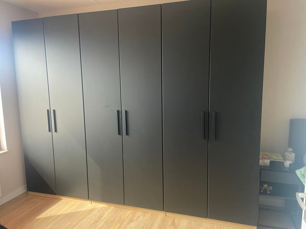 4 zwarte deuren IKEA PAX 50x229 cm, Ophalen, 200 cm of meer, 50 tot 100 cm, Zo goed als nieuw