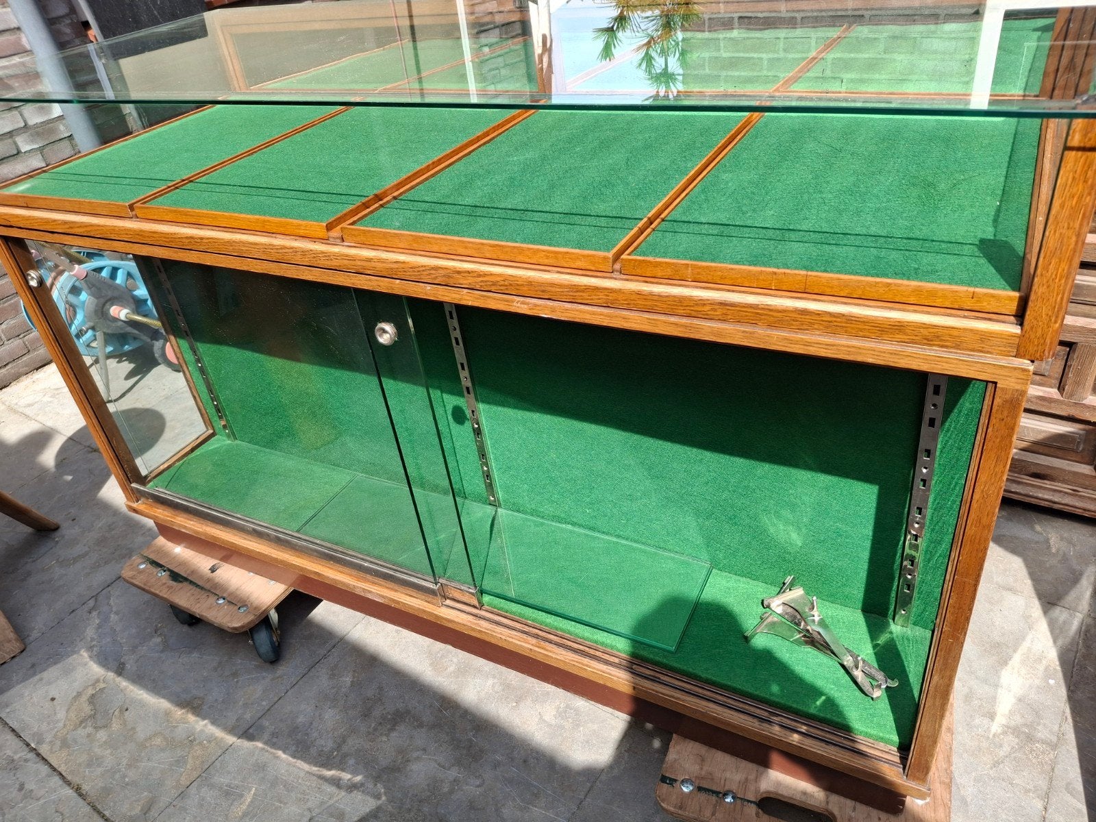 Antieke oude vintage toonbank vitrine winkelvitrine, Ophalen