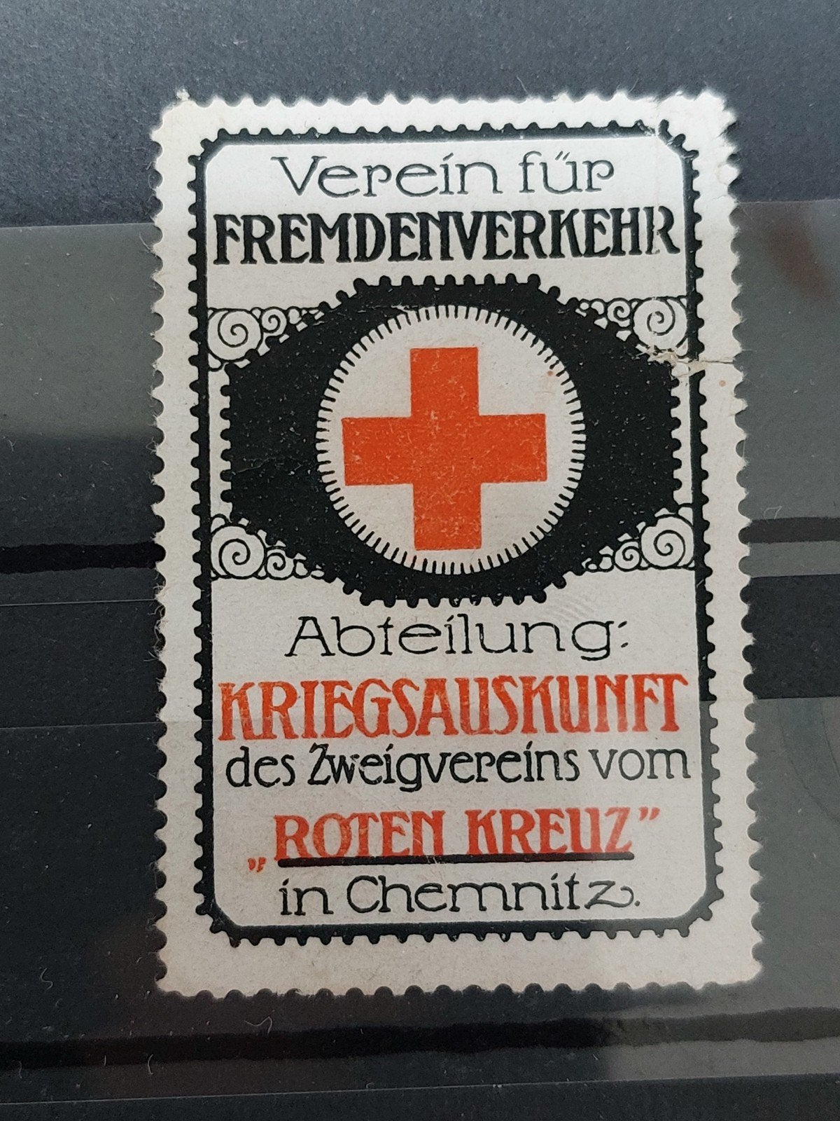 Duitse Cinderella Rode Kruis Chemnitz, Postzegels en Munten, Ophalen of Verzenden, Duitse Keizerrijk, Postfris