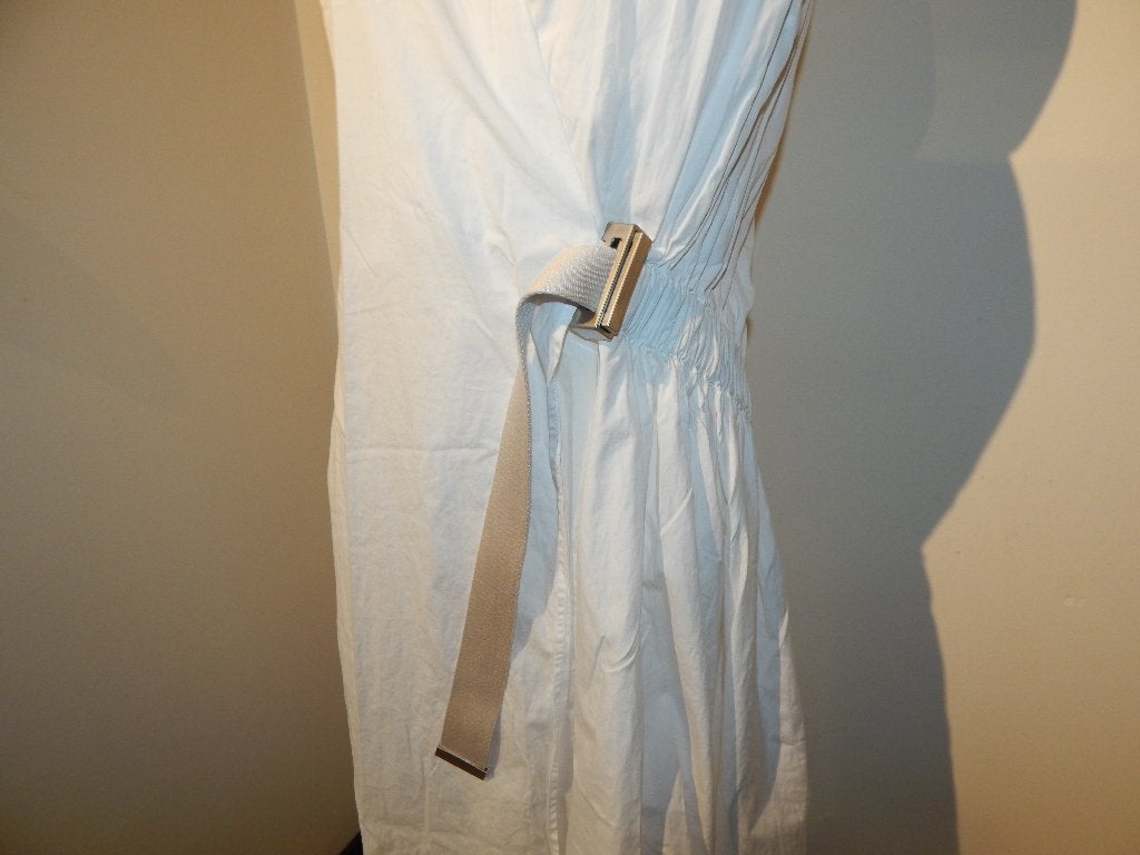Acne Studios witte overslag jurk band met aparte gesp sluit, Maat 38/40 (M), Acne studios, Wit, Ophalen of Verzenden