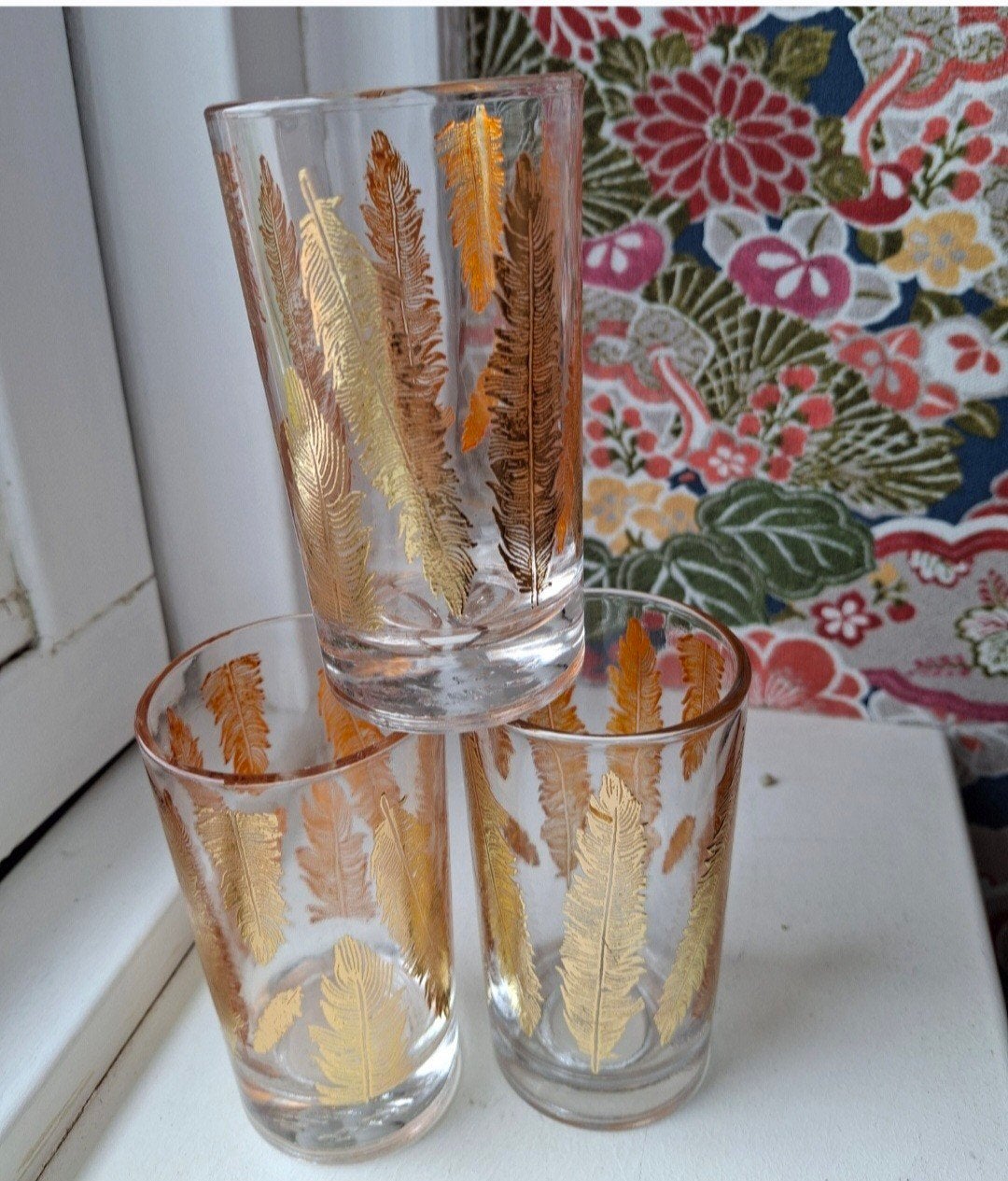 12 Marokkaanse theeglazen met gouden tintje, Antiek en Kunst, Antiek | Glas en Kristal, Ophalen