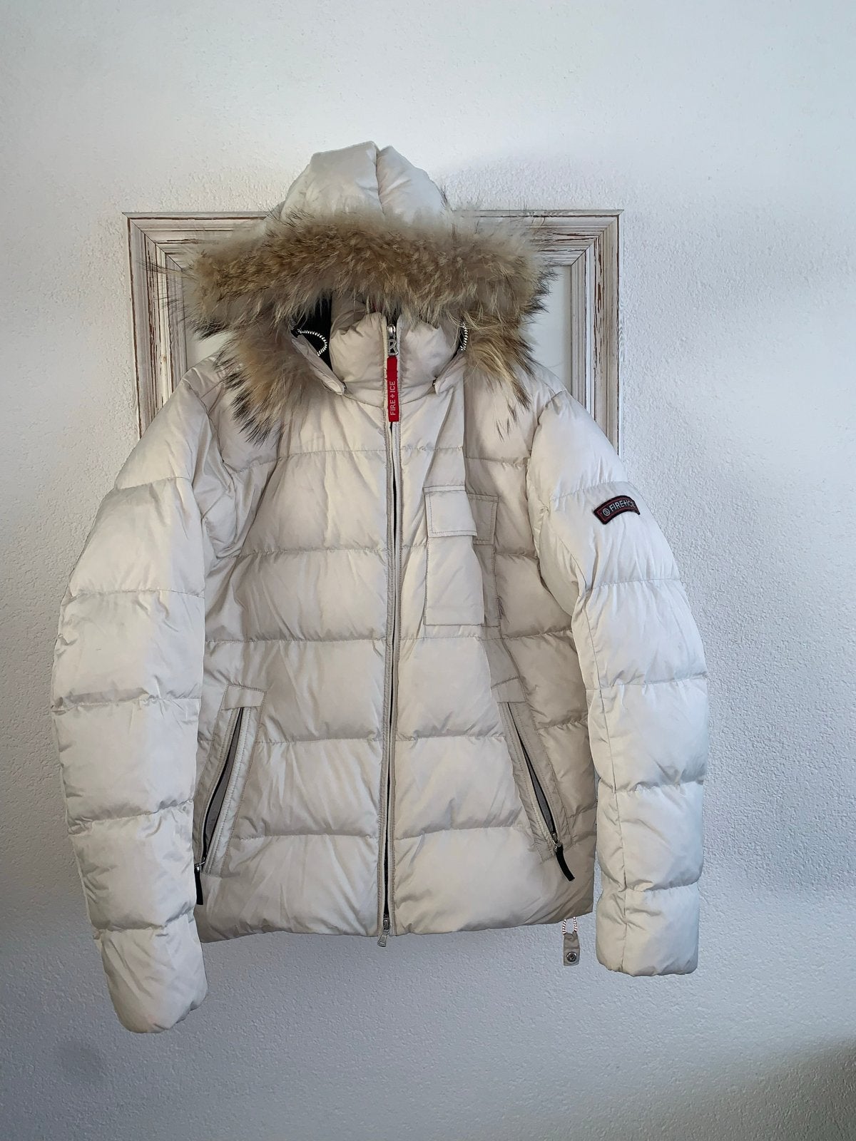Bogner Fire+Ice donsjas ski jas  met echte bontkraag maat l, Ophalen of Verzenden, Zo goed als nieuw, Maat 52/54 (L), Wit